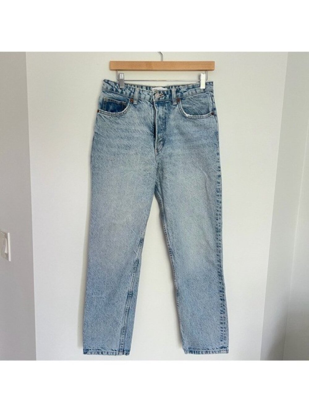Zara Classic Blue Skinny High Rise Jeans Size 8